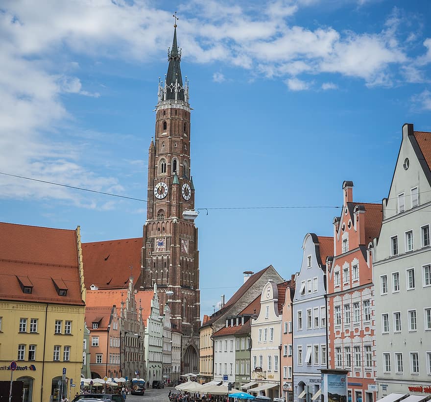 City, Travel, Tourism, Europe, Landshut, Bavaria, Niederbayern, Historic Center, Historical, City Center, Germany