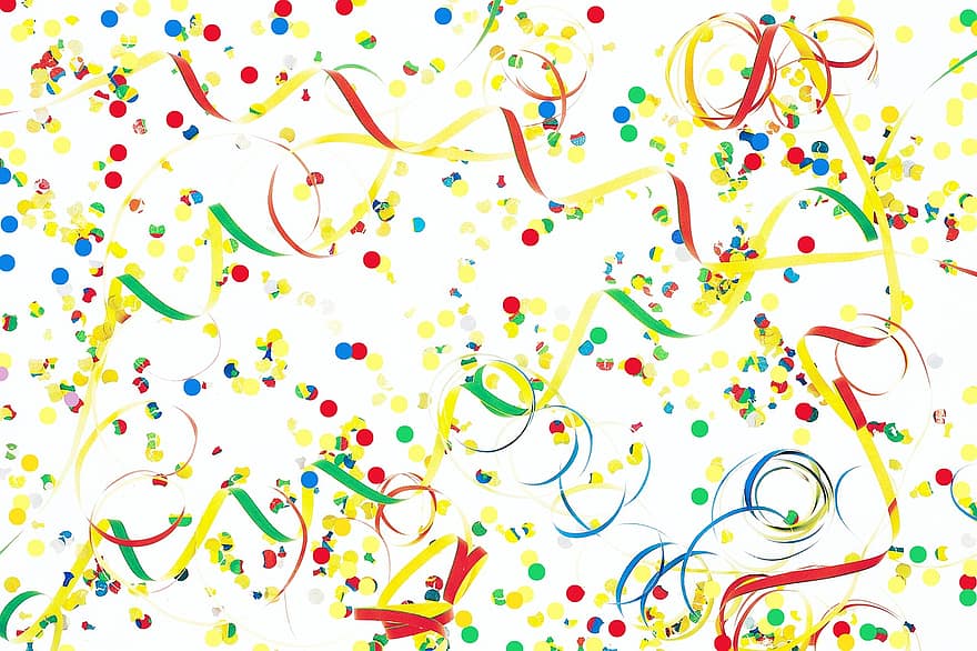 streamer, konfetti, dekoration, farverig, papir slanger, ringed, karneval, Fasnet, nytårsaften, parti, partyaritkel