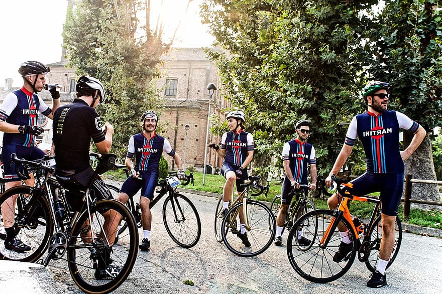 braukt, velosipēdi, riteņbraucējiem, riteņbraukšana, vīriešiem, braucēji, sportisti