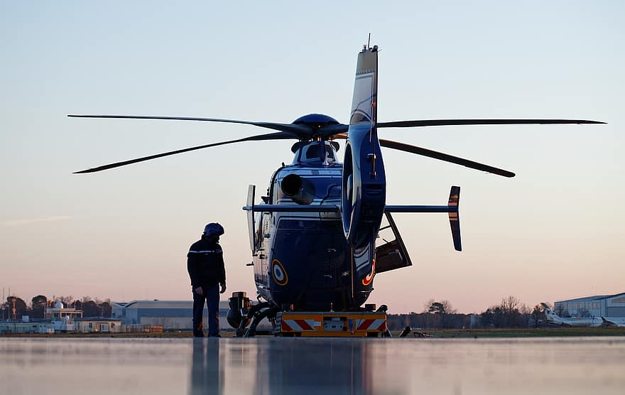 helikopter, gendarmerie, Ec135, eurocopter, pilot, Bandara, penerbangan