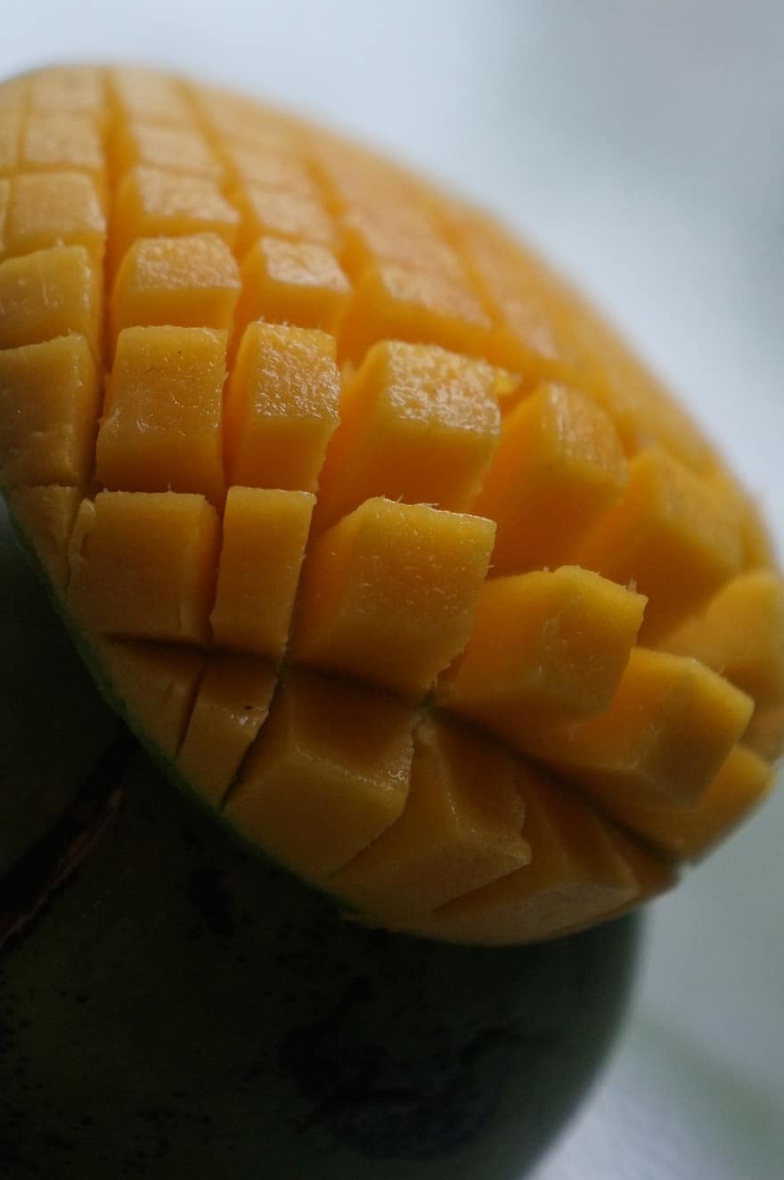 owoc, mango, jedzenie, deser, pokrojony, zdrowy, witaminy