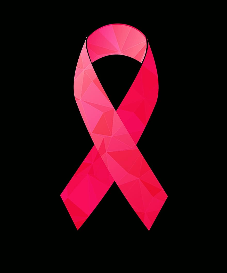 kanker, borstkanker, Kankerbewustzijn, Borstkanker, Moeder Kanker, stropdas, Heren stropdas, Menselijke stropdas, poly, driehoekige vorm, 3D-vorm