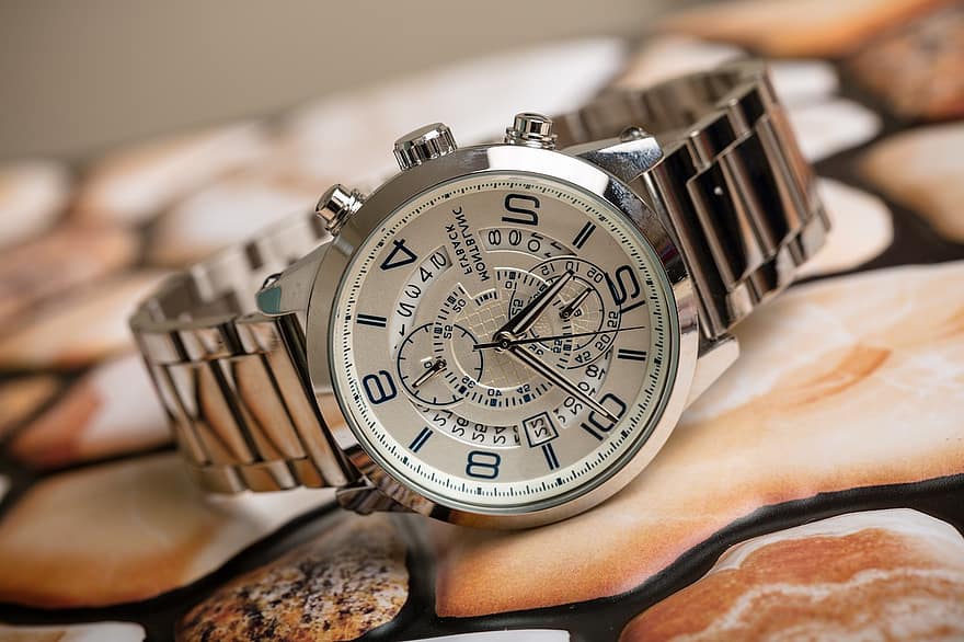 reloj de pulsera, reloj, hora, Mont Blanc, horas, minutos, accesorio, Moda, diseñador, de cerca, lujo