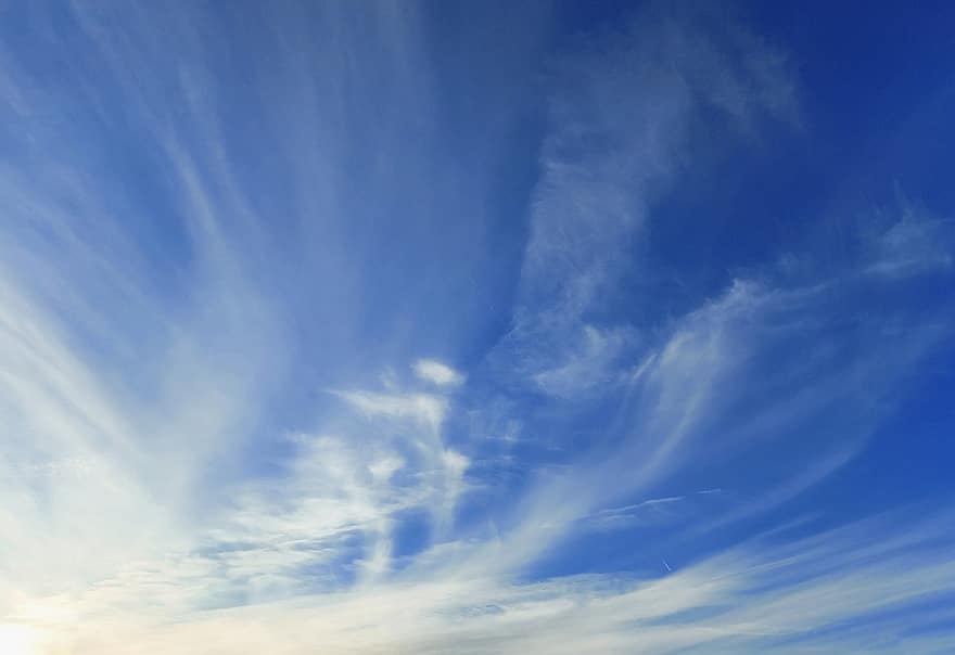 skyer, himmel, luft, blå himmel, natur, cloudscape, tågede, blå, dag, vejr, sommer