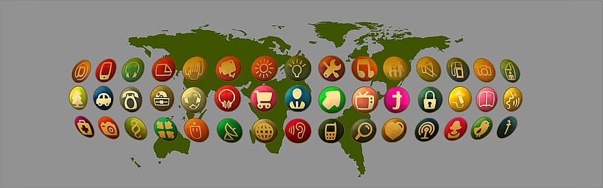 Erde, Globus, Welt, Kontinente, Struktur, Internet, Netzwerk, Sozial, Soziales Netzwerk, Logo, Facebook
