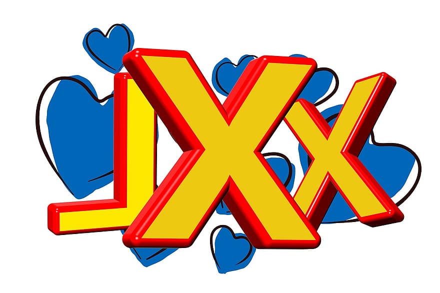 Xxl, Plus Size, Size, Heart, Love, Valentine's Day, Letters