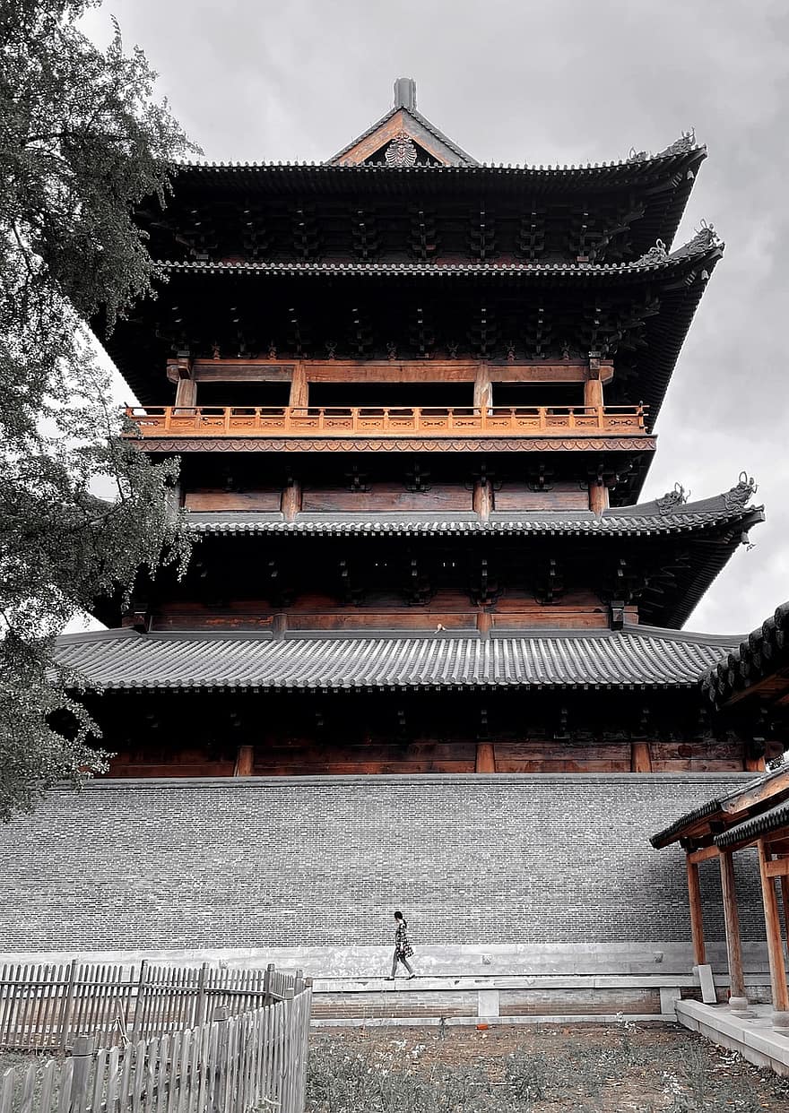 bâtiment ancien, temple, Ancien bâtiment chinois, antiquité, des cultures, architecture, endroit célèbre, culture est-asiatique, toit, religion, l'histoire