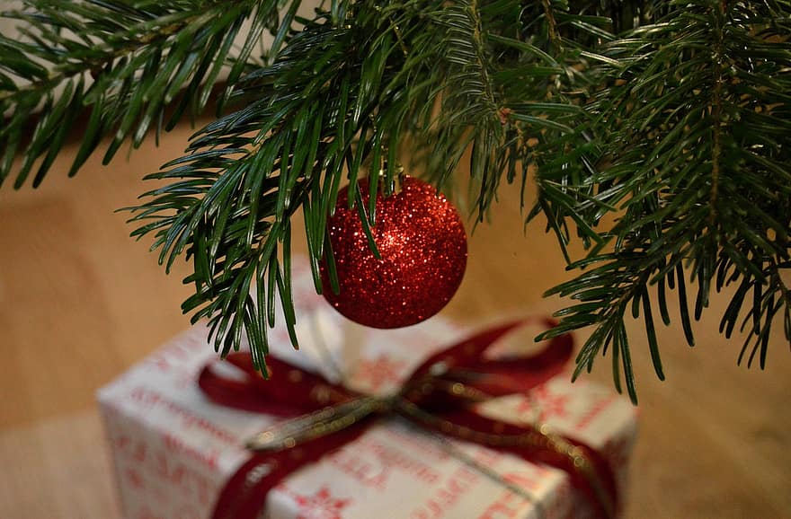 クリスマス、クリスマスツリー、オーナメント、デコレーション、安物の宝石、休日