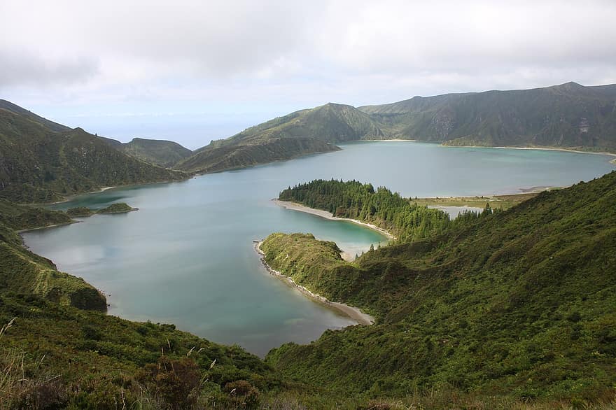 lac de foc, lac, munţi, crater, natural, lagună, apă, vulcan, biodiversitatea, vegetație, ecosistem