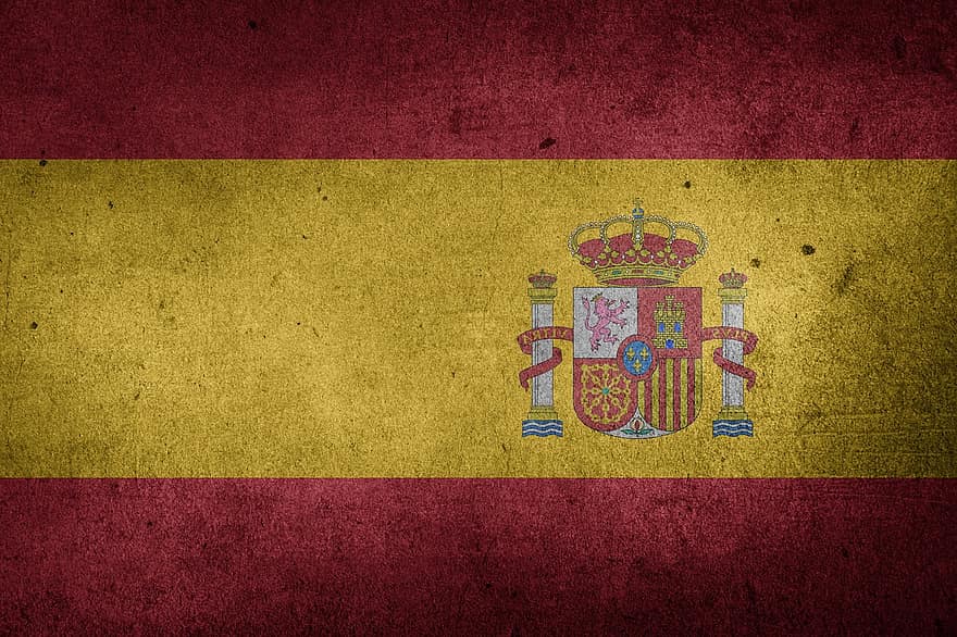 bandiera, Spagna, Europa, grunge