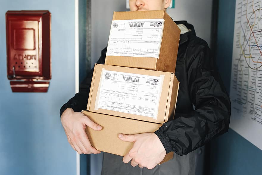 paquetes, entrega, repartidor, paquete, cajas, Cajas personalizadas, Servicio, Fastcustomboxes