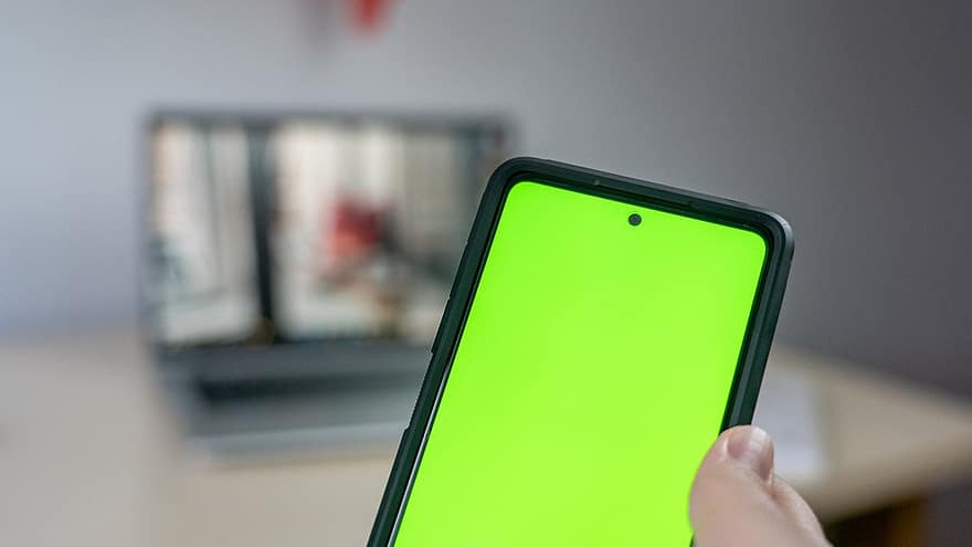 smartphone, chiave cromatica, schermo verde