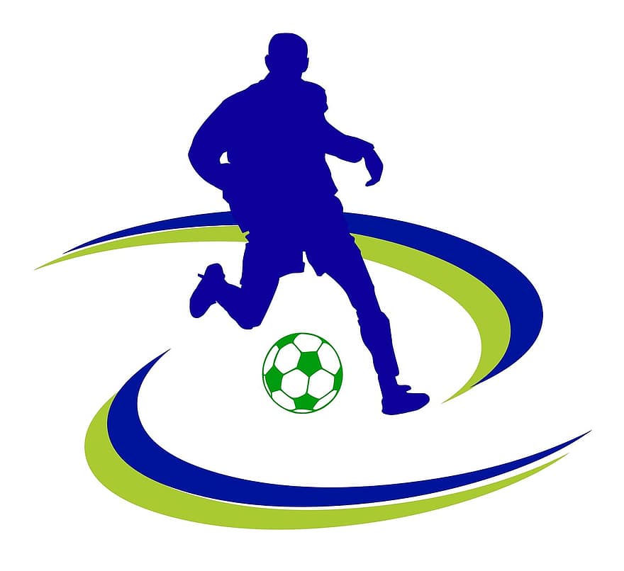 футбол, спорт, икона, лого, дизайн, топка, плейър, цел, екип, поле, игра
