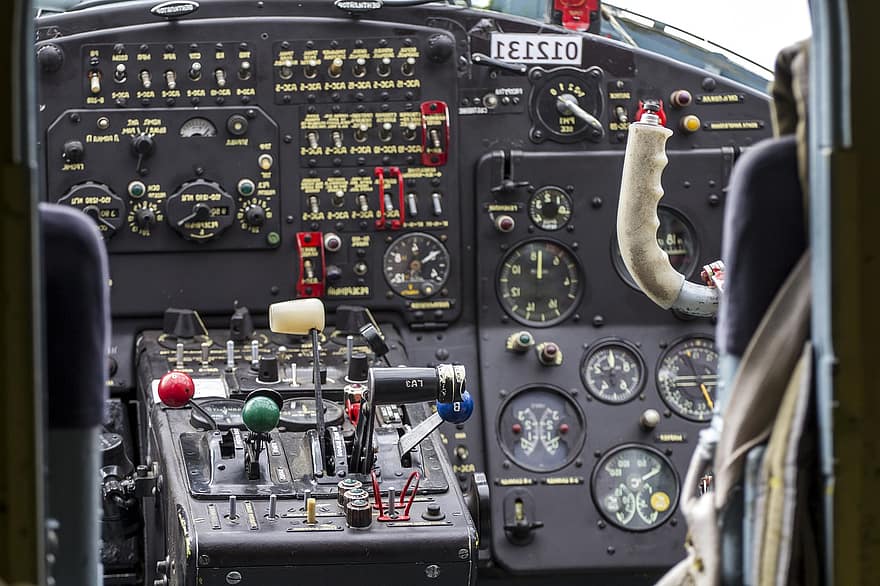 luftfartøy, cockpit, fly