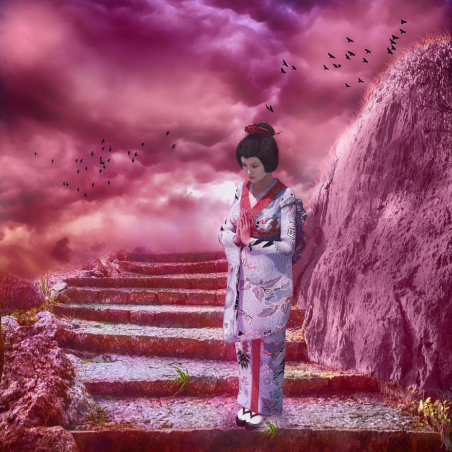 hồi ức của một Geisha, Nhật Bản, tiếng Nhật, kimono, tưởng tượng, bầu trời, lý lịch, văn hóa, Châu Á, quý bà, trang phục