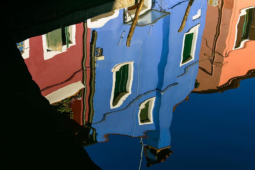 イタリア、ヴェネツィア、旅行、建築、窓、建物の外観、建造物、古い、青、マルチカラー、文化