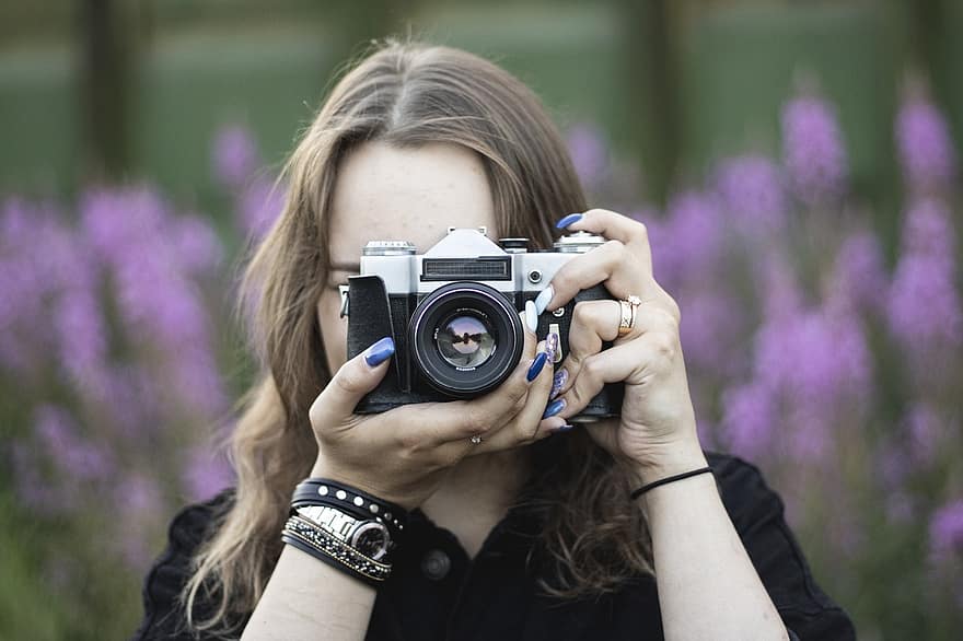 लड़की, कैमरा, फोटोग्राफर, चित्र, तस्वीर, फोटो शूट