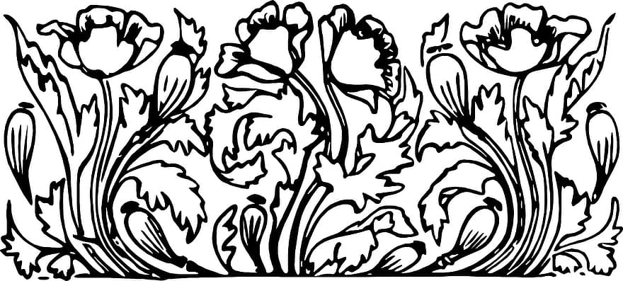 장식, 꽃, 병 장식, 잎, 이파리, 덩굴, 주제, 봄, 꽃 무늬의, 디자인, 장서표