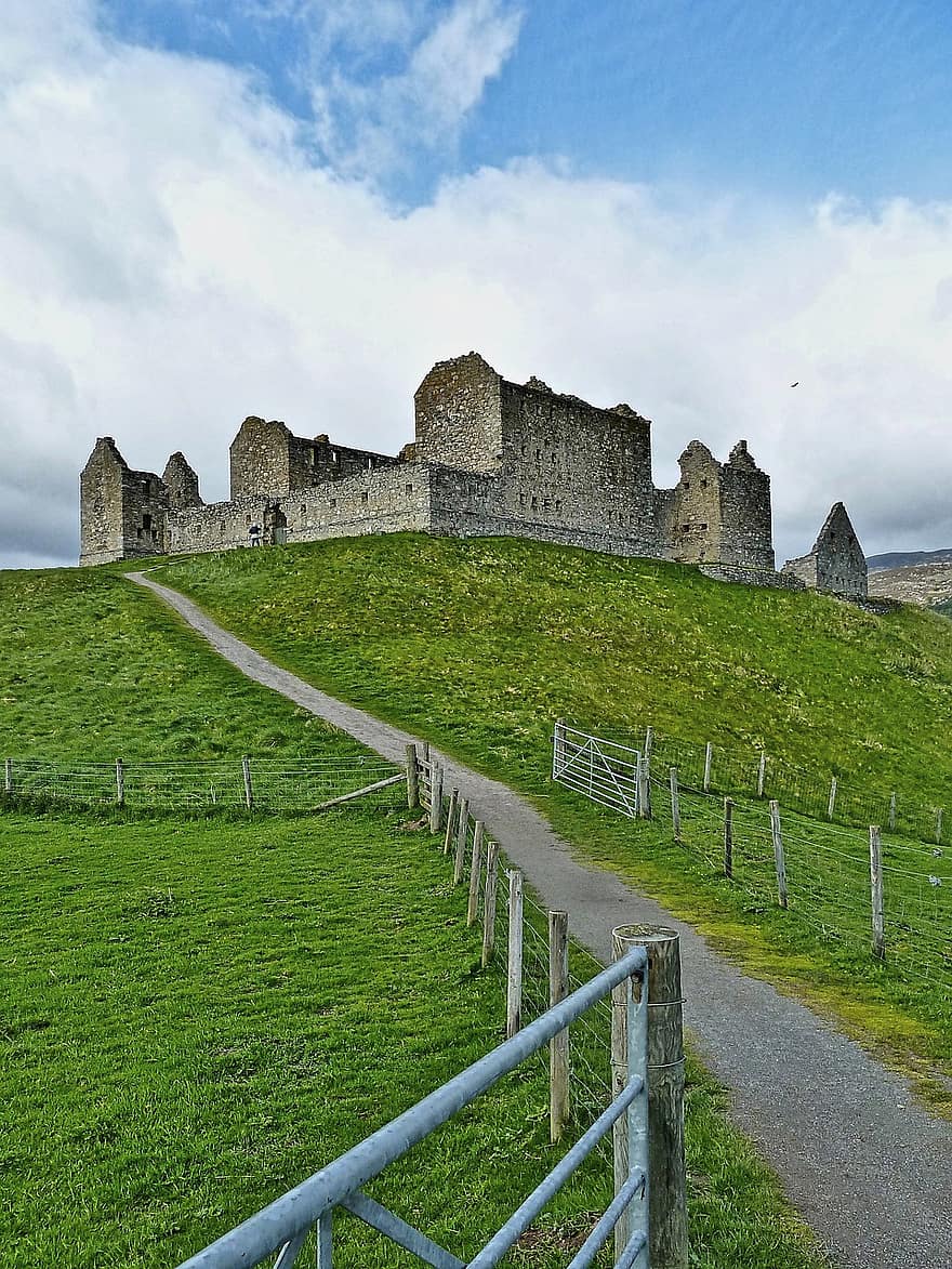 Казарми Рутвена, Шотландія, замок, руїни, архітектура, історичний, орієнтир