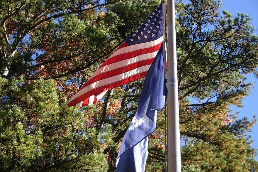 깃발, 미국, 사우스 캐롤라이나, 경계표