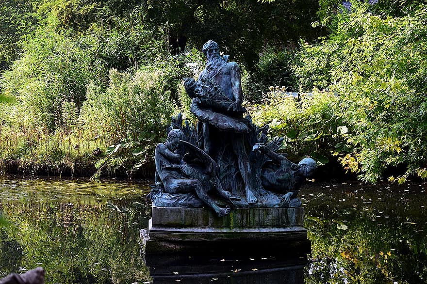 sculptură, statuie, natură, Belgia, bruges, parc