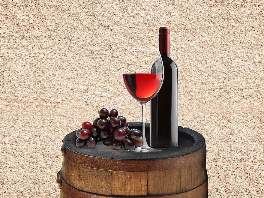 naturaleza muerta, vino, vaso, uva, alcohol, beber, lagar, madera, botella de vino, botella, vinificación
