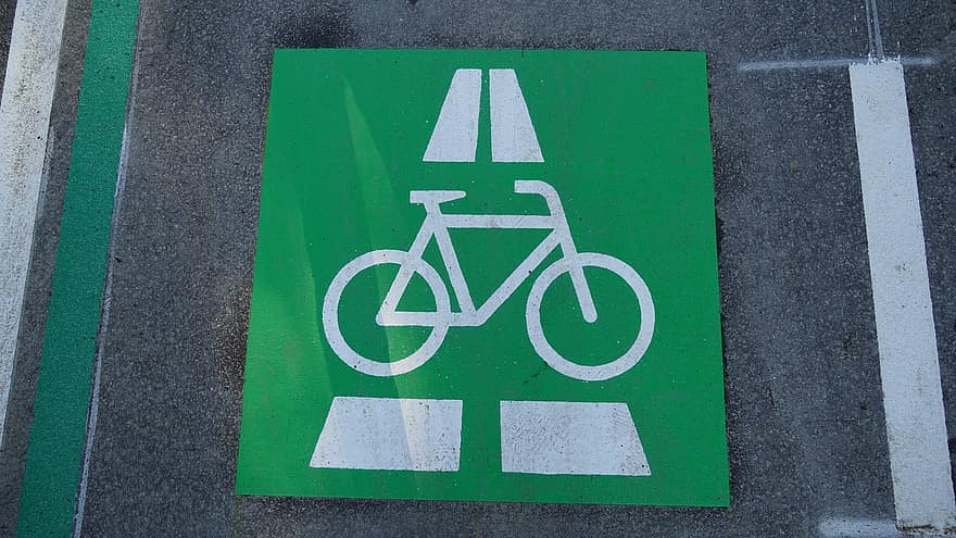Cyble, làn đường, đường phố, đường, làn xe đạp, đạp xe