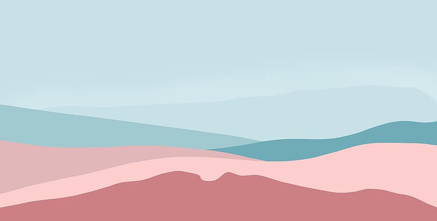 Berge, Pastell Hintergrund, digitale Kunst, Hintergrund, Tapete
