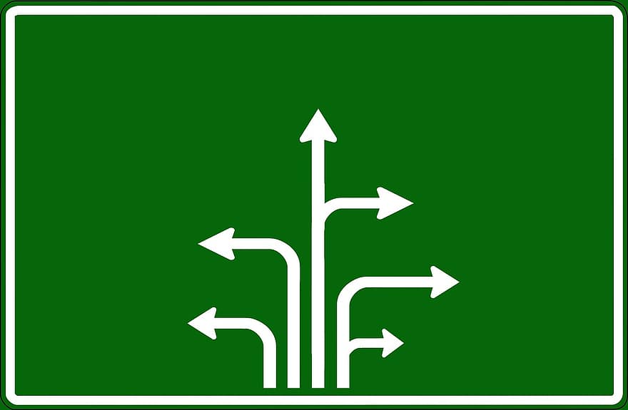 Road Sign, Arrows, Arrow, Direction, Next, Right, Label, Usa, America