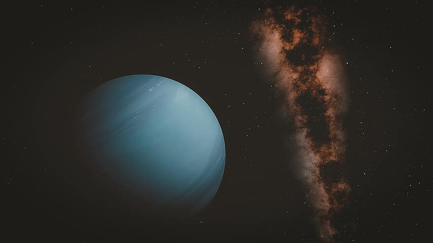 Neptune, Space, Planet, Universe, Earth, Globe, Astronomy, Astronautics, Dark, Stars, Atmosphere
