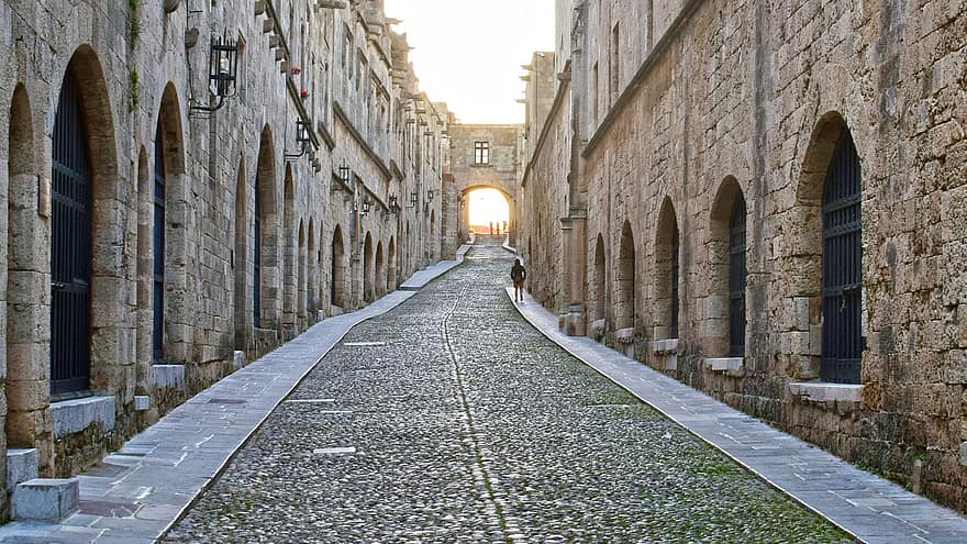 Street Of Knights, Street, Medieval, Architecture, Old Town, Archaeology, History, Rhodes, famous place, christianity, old