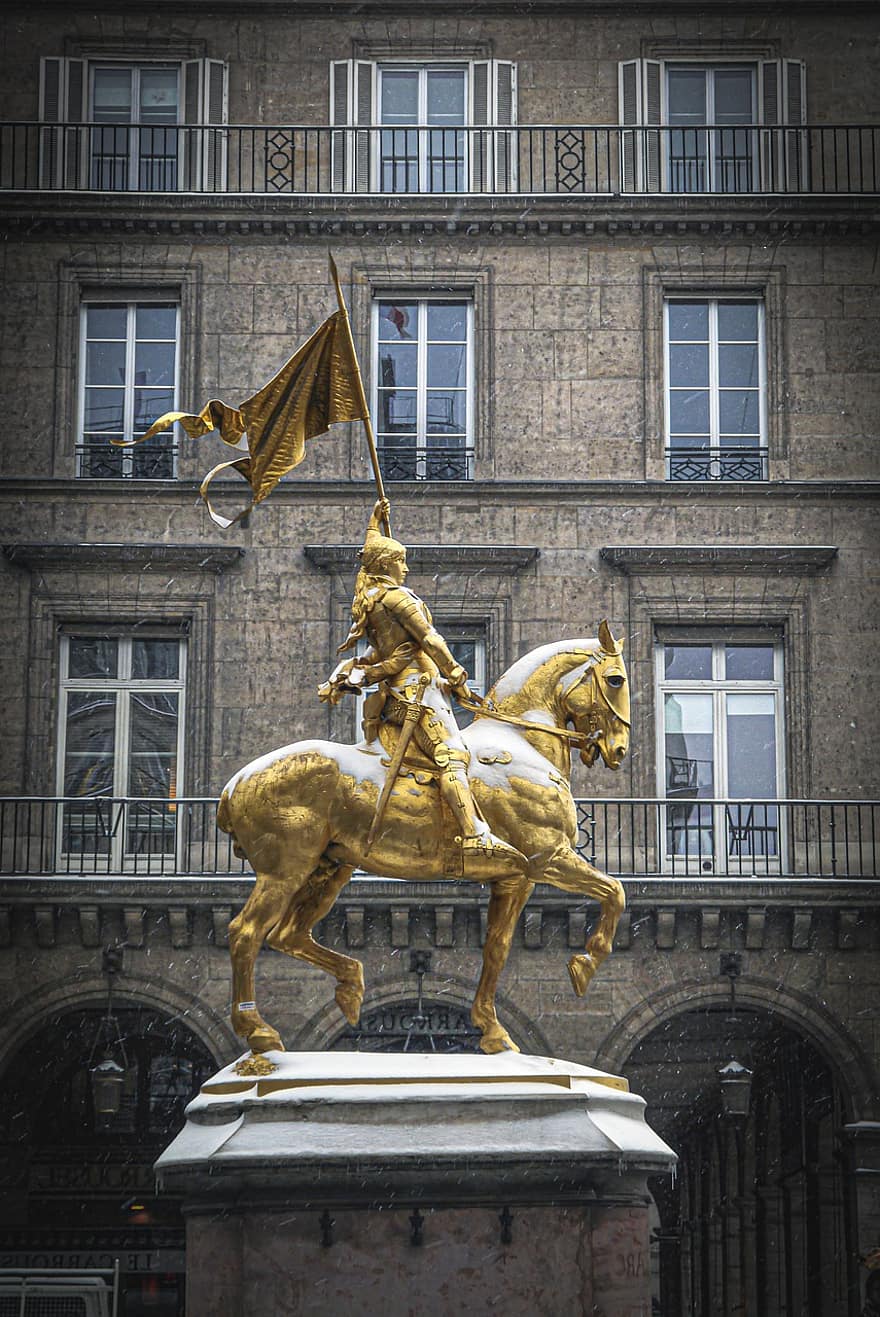 Statue, Frankreich, Paris, goldene Statue