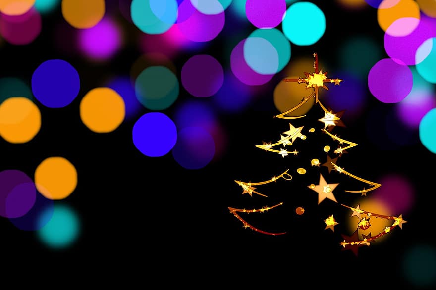 carte de Noël, Noël, atmosphère, avènement, décorations d'arbres, Sapin de Noël, décoration, décembre, vacances