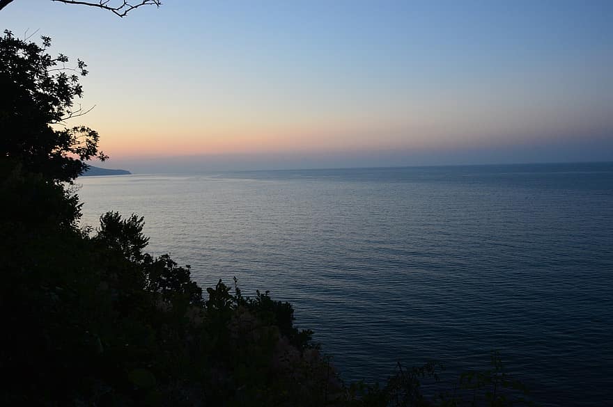 mar, puesta de sol, naturaleza, Oceano, oscuridad, al aire libre, viaje, exploración, Mar Negro, agua, azul