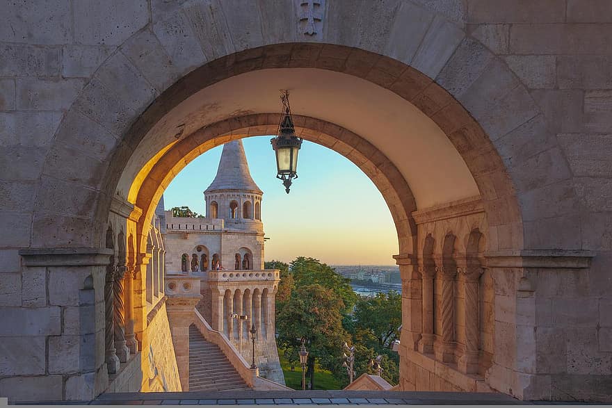 Будапеща, Унгария, архитектура, църква, перспектива, замък, история, сграда, пътуване, град, известното място