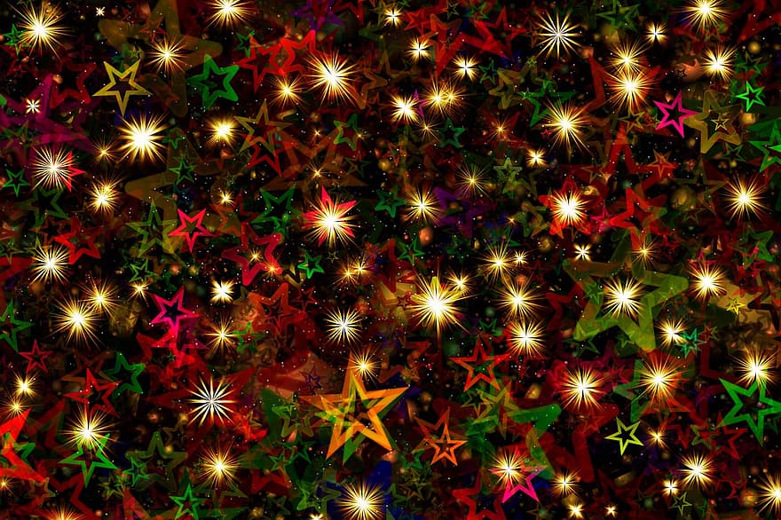 Christmas, Stars, Advent, Background, Golden, Bright, Decoration, Christmas Decoration, Christmas Time