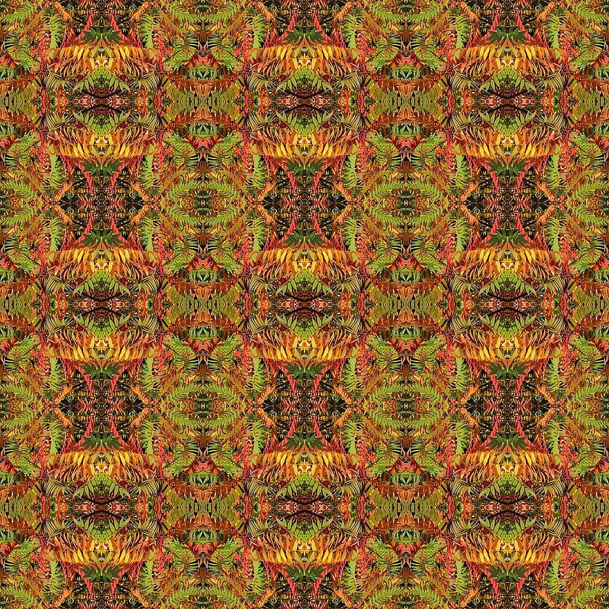 Blätter, Herbst, Design, Muster, Kaleidoskop, symmetrisch, Symmetrie