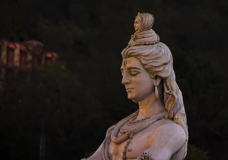 اللورد شيفا ، تمثال ، ريشيكيش ، شيفا ، الهند ، هاريدوار ، uttrakhand ، هيمالايا ، جانجا ، طبيعة ، معبد