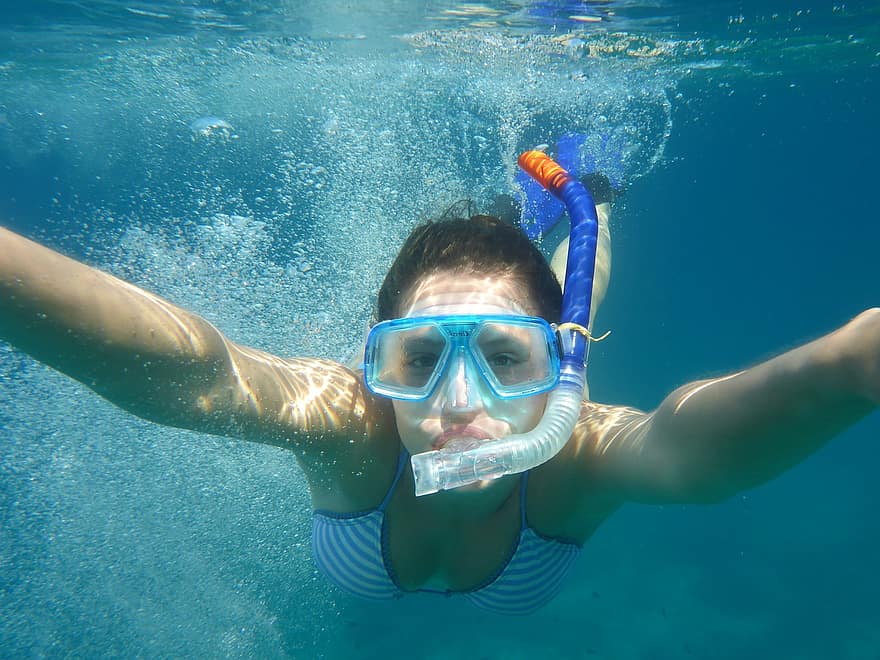immersione, lo snorkeling, natura, acqua, mare, spiaggia, vacanze, diversi, mondo sott'acqua, sole, subacqueo