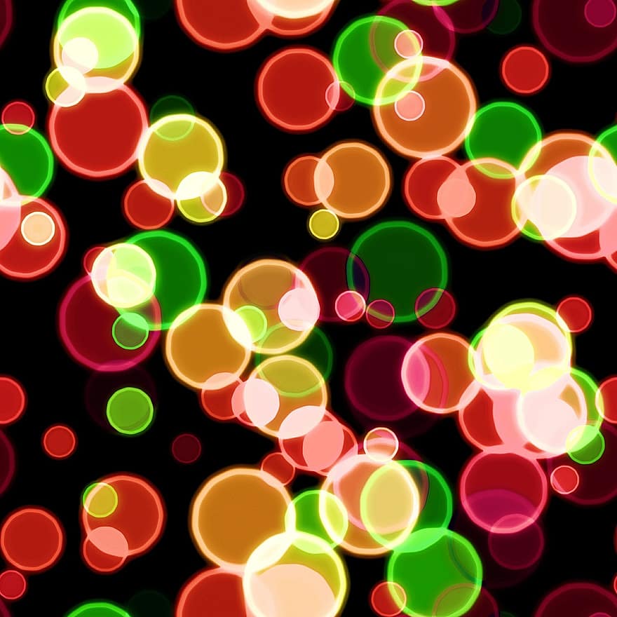 bokeh, bolha, círculo, fundo, textura, cores, verde, vermelho