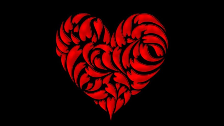 coração, amor, amor coração, namorados, vermelho, romance, dia, forma, símbolo, desenhar, romântico
