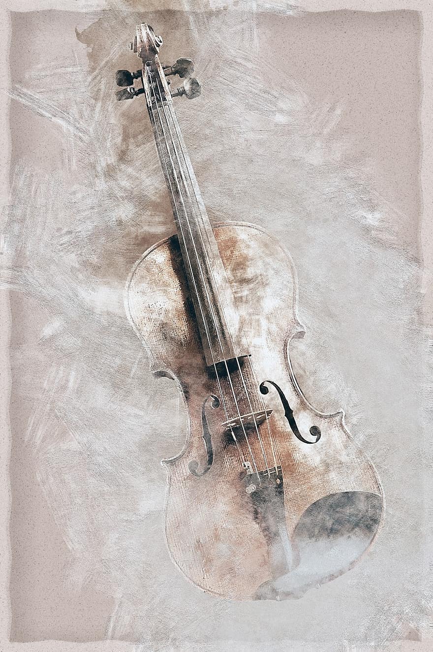 Violin, Classic, Instrument, Bowed Stringed Instrument, Orchestra, Music, Concert, Classical, Digital Manipulation