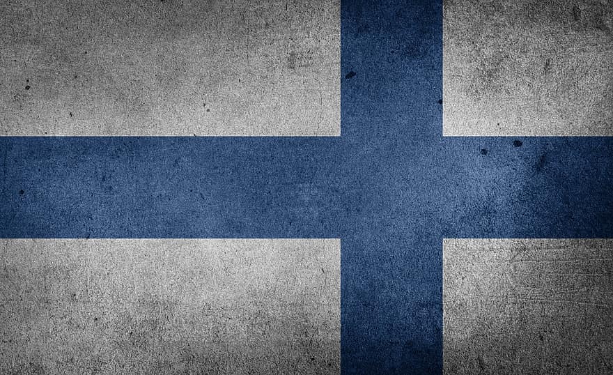флаг, Финляндия, Европа, балтийский