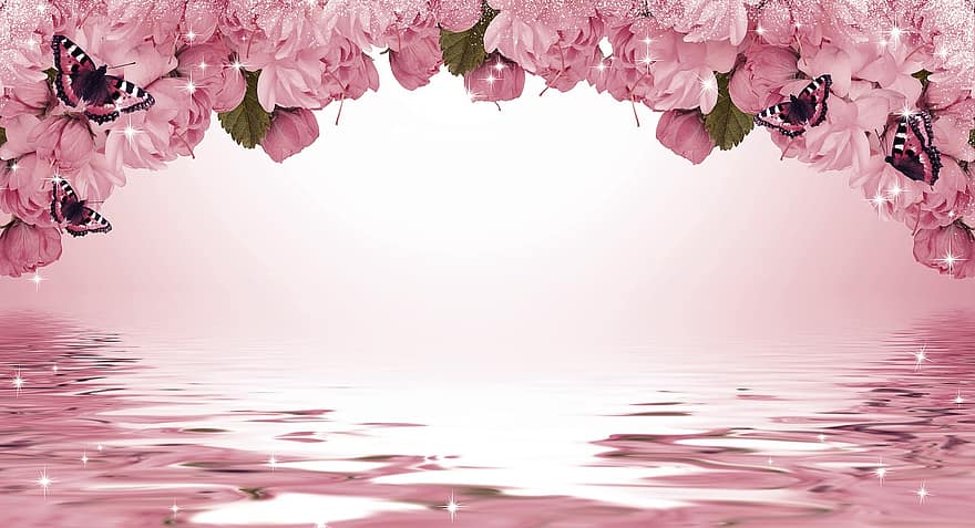 Cereza, fondo, rosado, brillante, primavera, vacaciones, delicado, flor