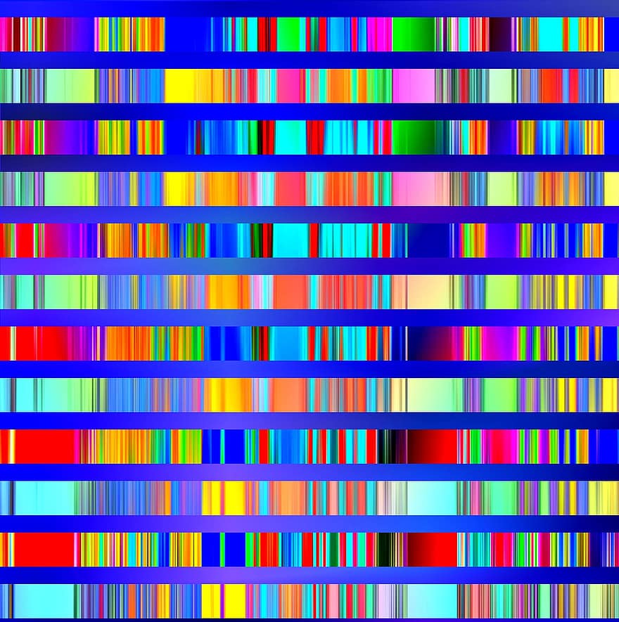 спектр, радуга, полосы, линии, горизонтальный, вертикальный, ломтики, куски, пэчворк, глубоко, синий