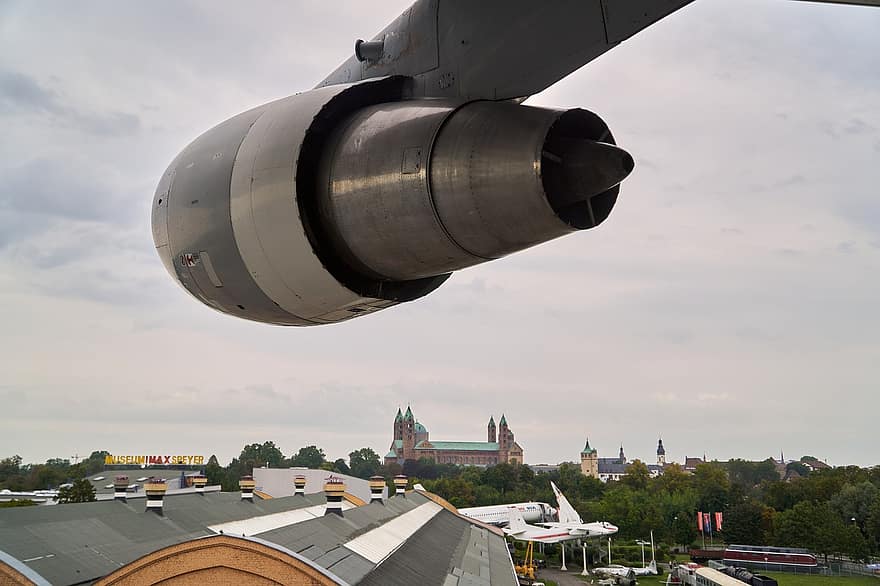 avion, Musée de la technologie Speyer, Allemagne, moteur d'avion, dom, église, Foi, chapelle