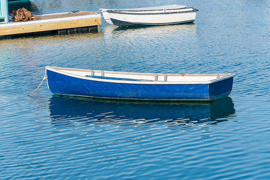 قارب ، أزرق ، ماء ، موهان