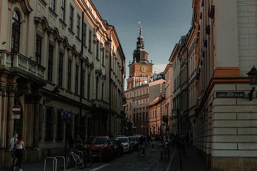 Krakova, Polija, vecpilsēta, arhitektūra, slavenā vieta, ēkas ārpuse, kultūras, uzbūvēta struktūra, vēsture, pilsētas ainava, tūrismu