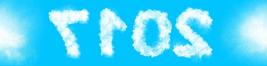 vuosi, 2017, Treffi, sininen, pilviä, luvut, Uudenvuodenaatto, grafiikka, design, lippu, kirkas