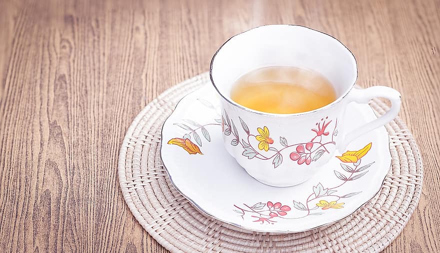 te, Herbak te, varm dryck, dryck, tabell, trä, närbild, bakgrunder, enda objekt, kaffe, värme